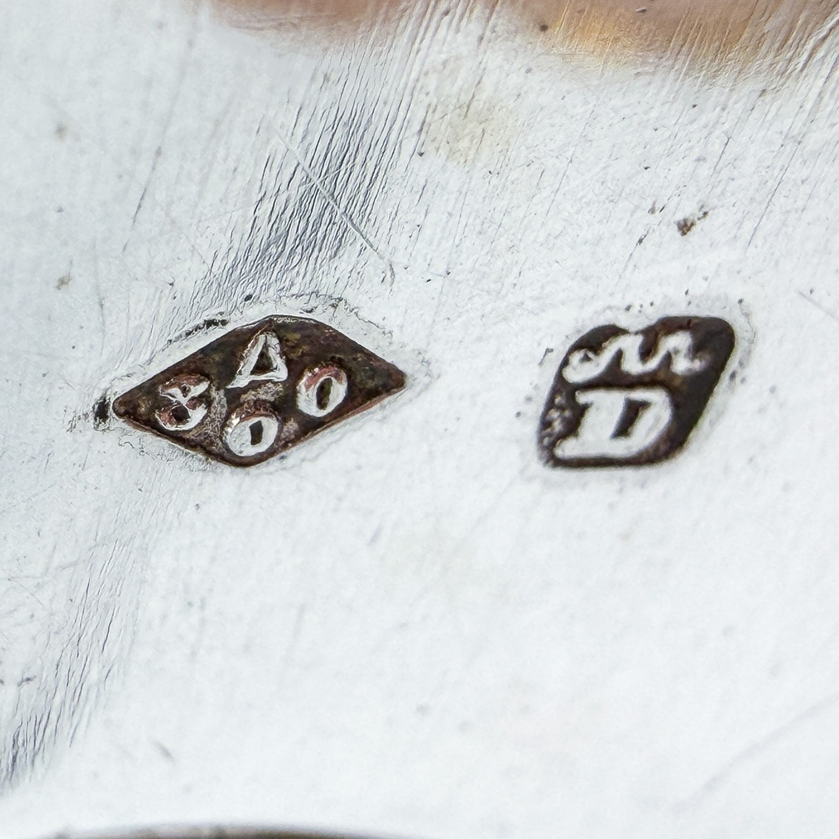 Paire de saucières sur plateaux en argent massif – Orfèvre Delheid Frères, fin du XIX  -photo-4