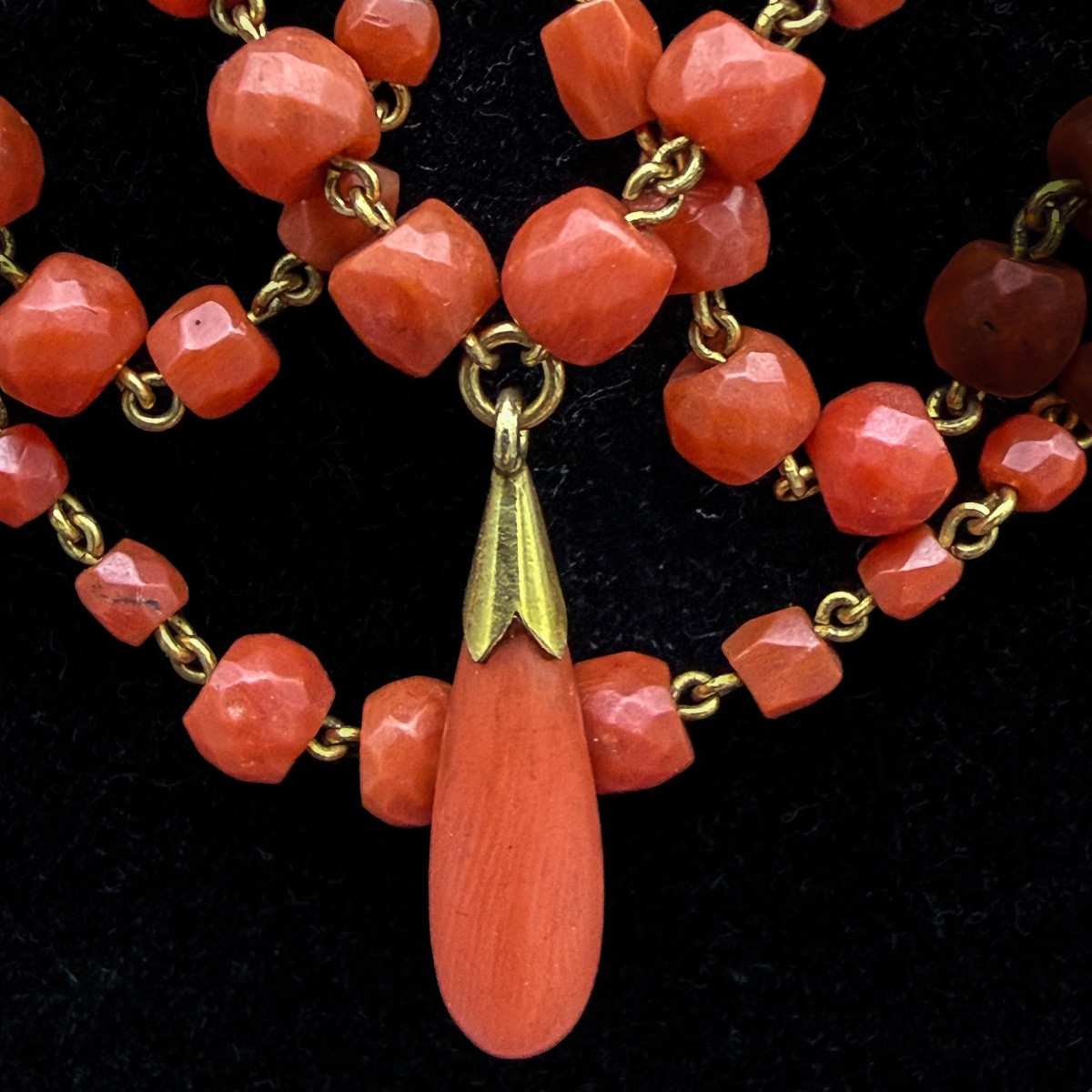 Napoleon III Necklace In 18-carat Gold And Red Coral – France, Circa 1860  -photo-6