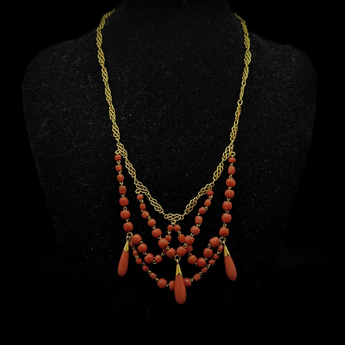 Napoleon III Necklace In 18-carat Gold And Red Coral – France, Circa 1860  -photo-7