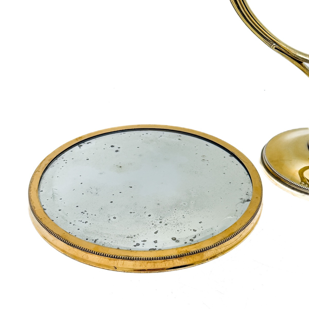 1. Title Wolfers, Silversmith – Pair Of Three-arm Vermeil Candelabra, “perle” Model, On Silver -photo-3