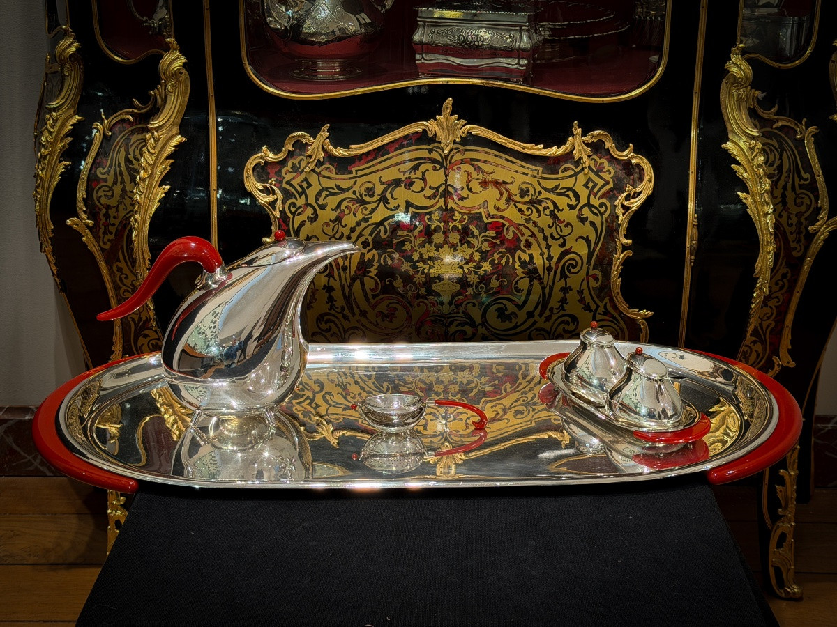 Pomellato – Tea Service In Solid Silver 925/1000, Italy, 1985  -photo-6