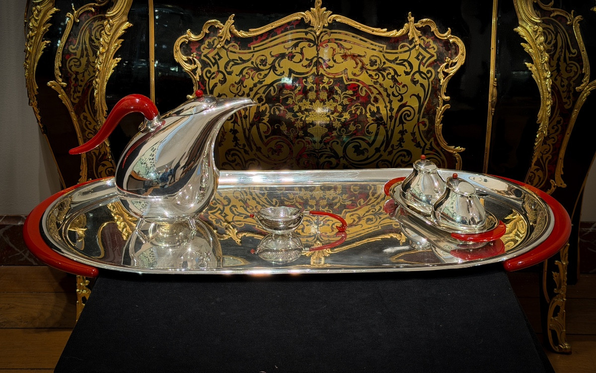 Pomellato – Tea Service In Solid Silver 925/1000, Italy, 1985  