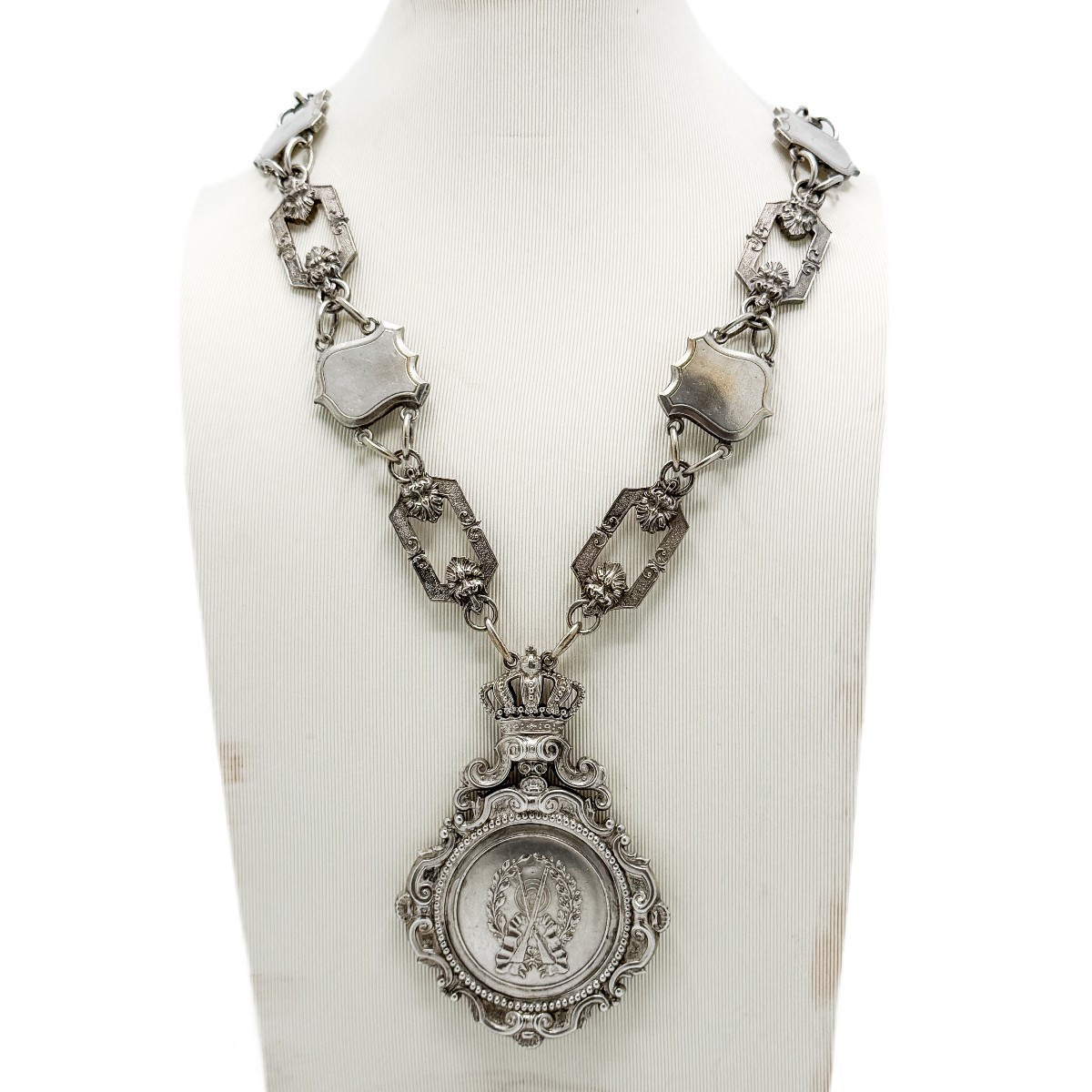 Silver Shooting King's Collar – "la Cible d'Or" Company, Schaerbeek – Circa 1900