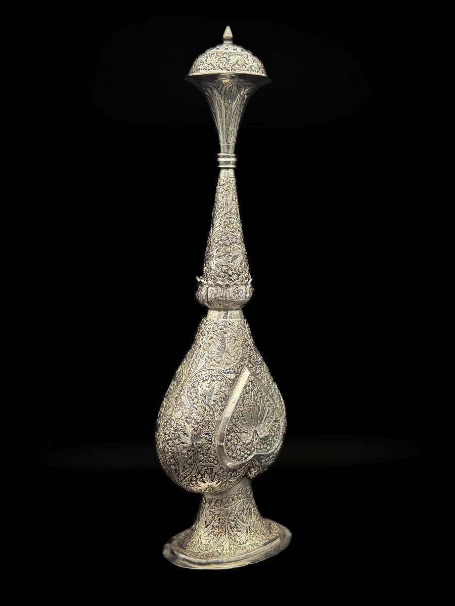 Aspergeoir persan en argent massif, période Qajar, fin XIXᵉ siècle  -photo-4