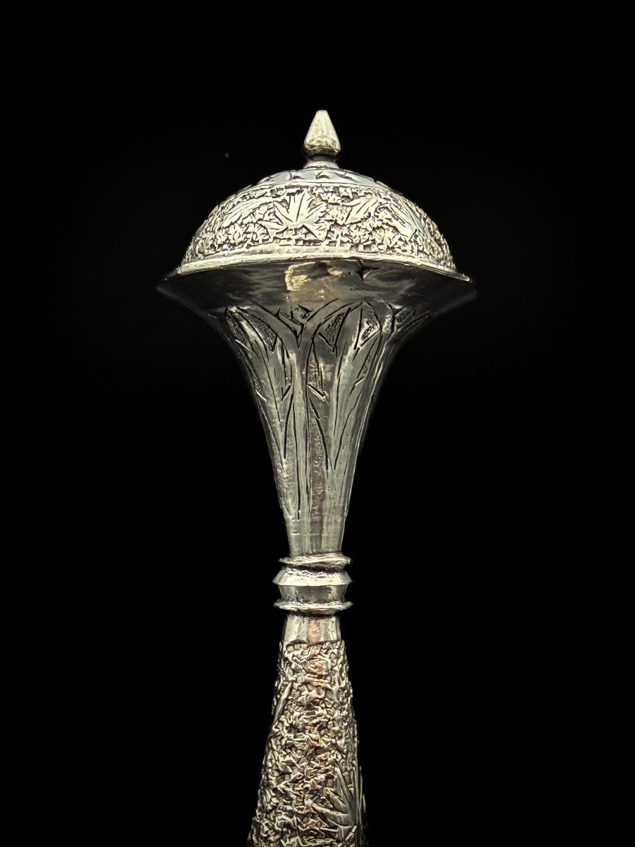 Aspergeoir persan en argent massif, période Qajar, fin XIXᵉ siècle  -photo-6