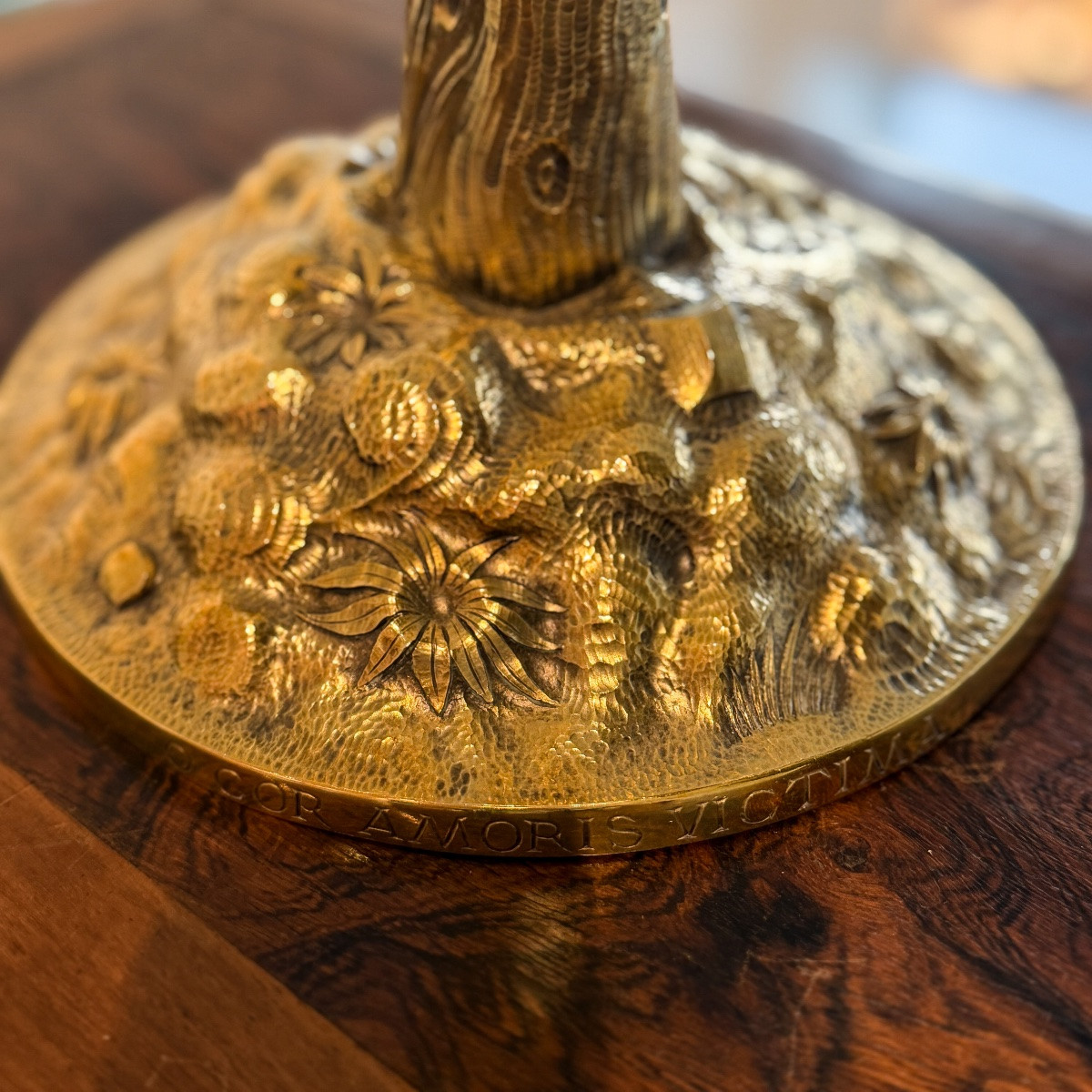 Important Sacred Heart Monstrance In Silver And Vermeil, Belgian Work From The Mid-19th Century.-photo-1