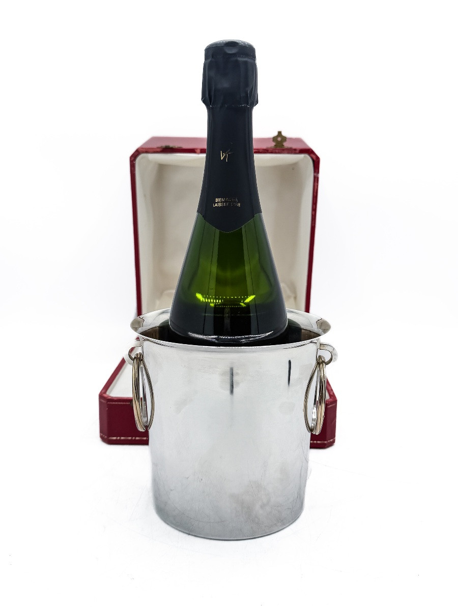 CARTIER rafraîchissoir à champagne en argent massif, modèle « Les Must de Cartier », vers 1970 -photo-2