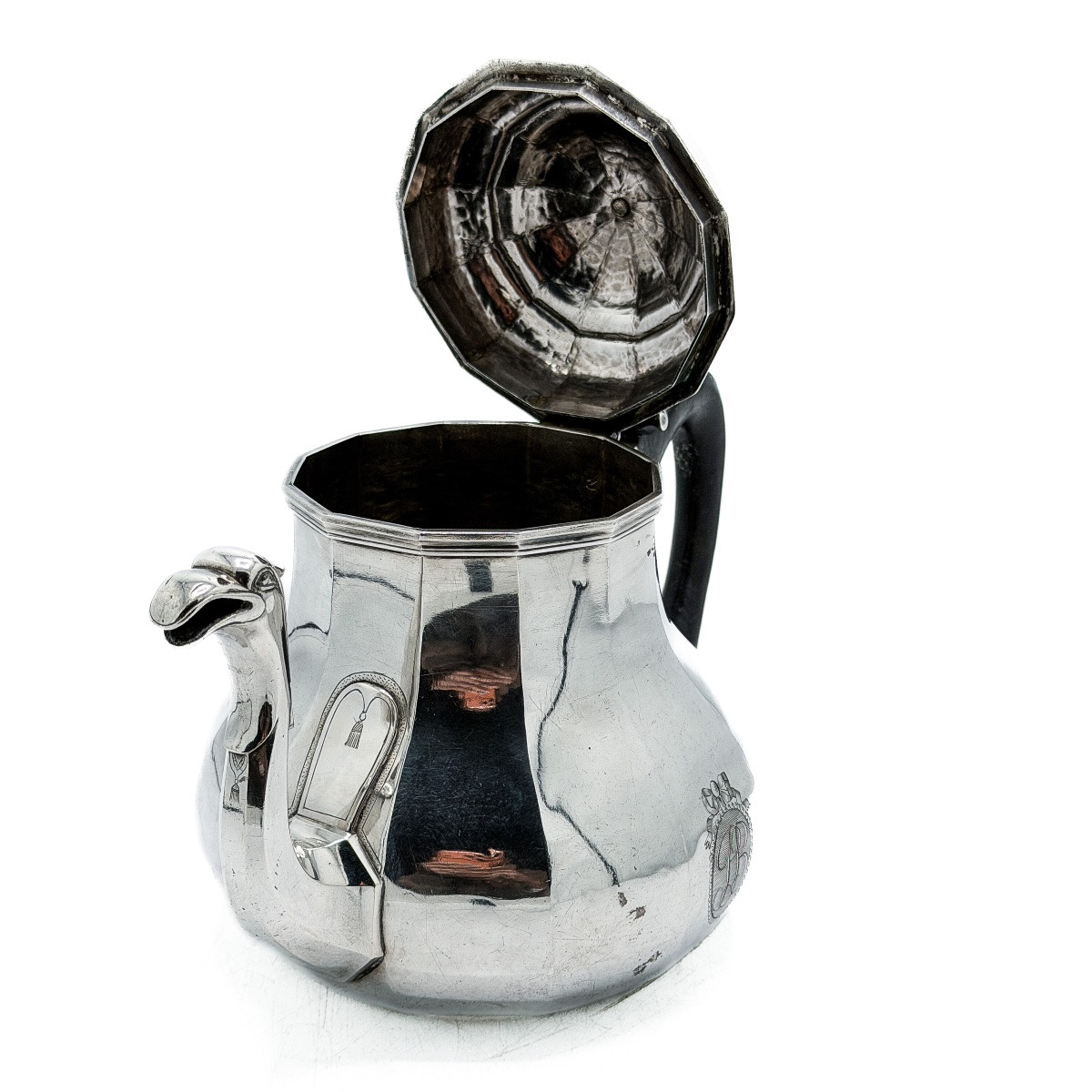Lille 1754-1755 - Charles-joseph Ghisbrecht Le Jeune, Silver Teapot-photo-6