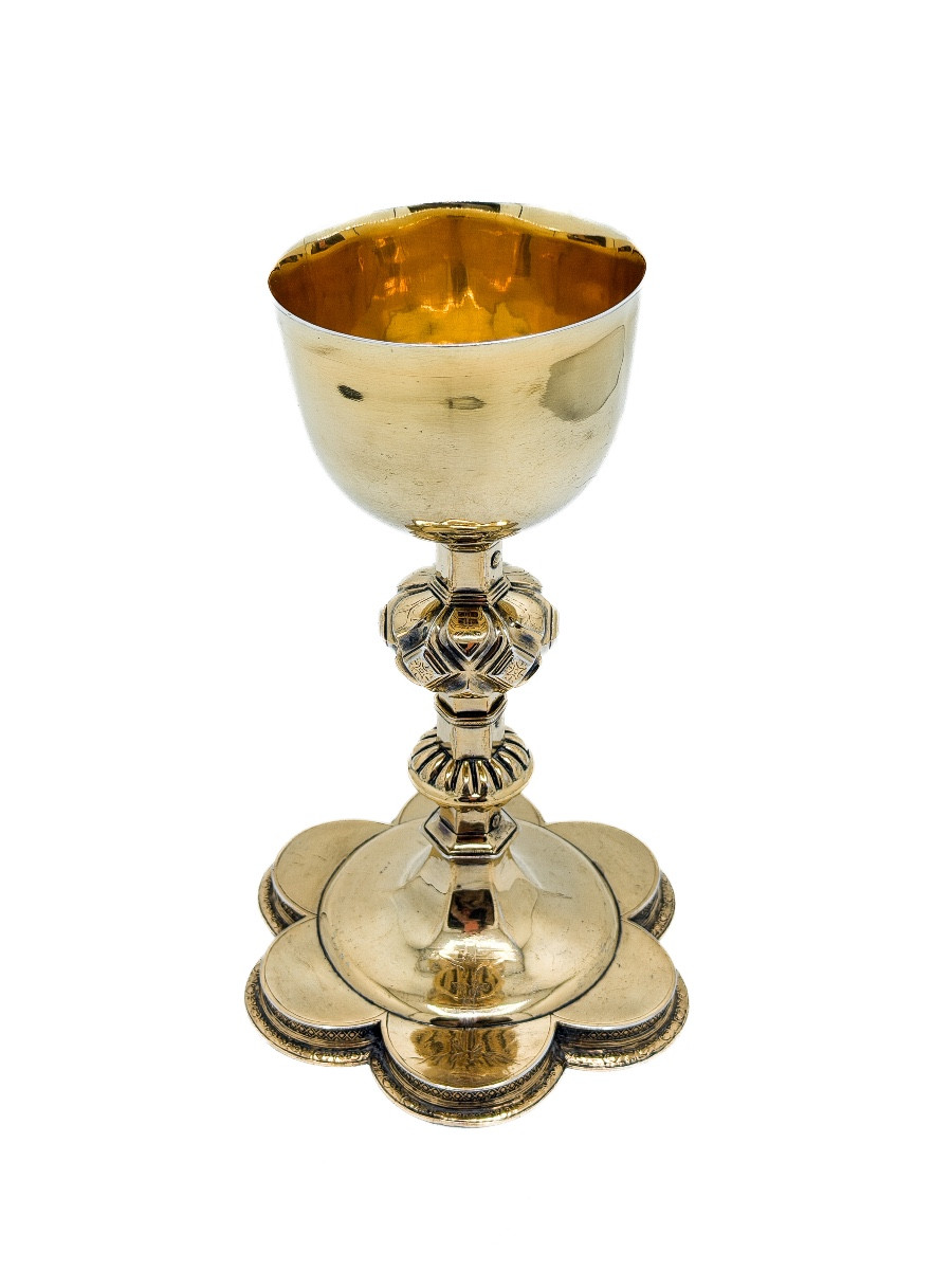 Brussels 1596 - Rare Vermeil Chalice From The Late XVIᵉ Century