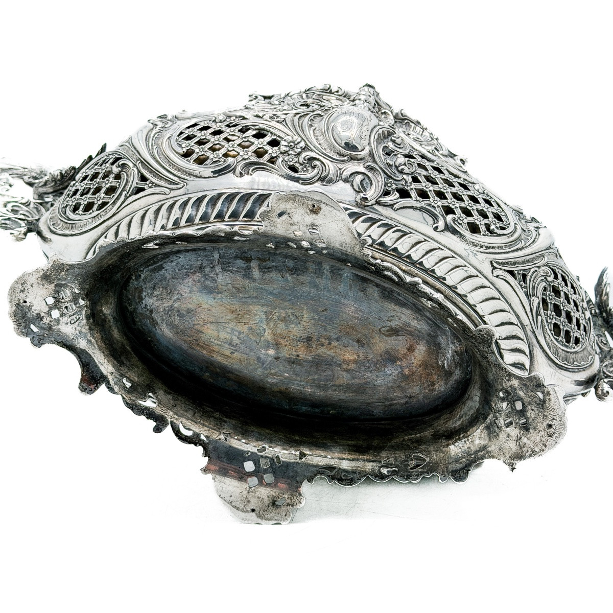 Large Louis XV Rococo Silver Jardinière 800 Thousandths, Germany Late XIXᵉ Century-photo-8