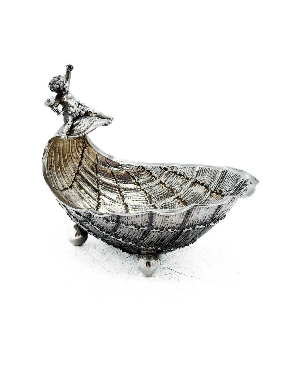 Coupe bachique libatoire en argent 800 millièmes austro-hongrois fin XIXᵉ siècle  -photo-3