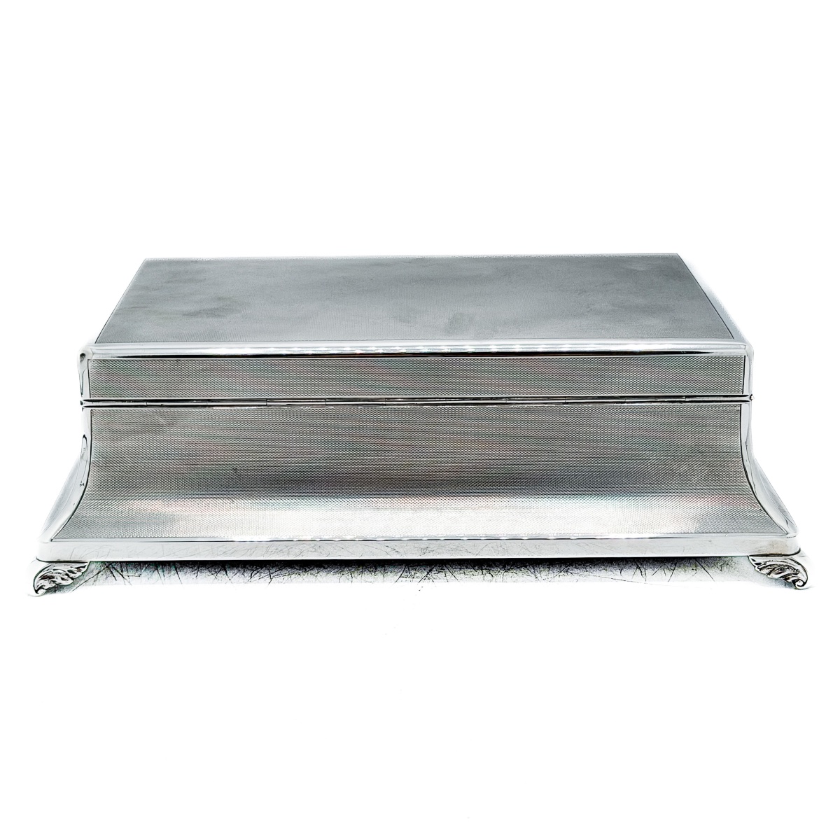 Garrard & Co Londres – Coffret à bijoux en argent massif, intérieur vermeil, 1961-photo-2