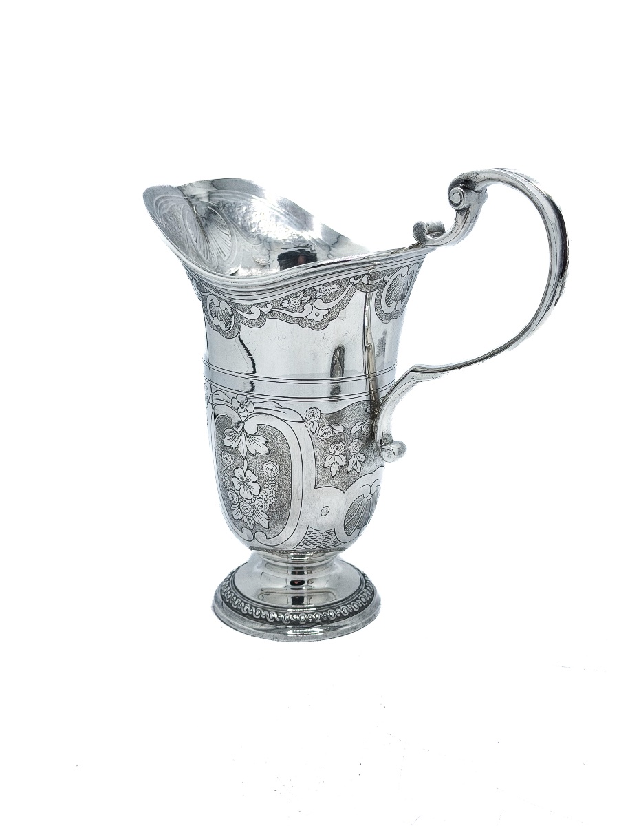 Hénin & Cie – Grande aiguière casque en argent massif 950 millièmes, décor Régence Louis XIV  -photo-2