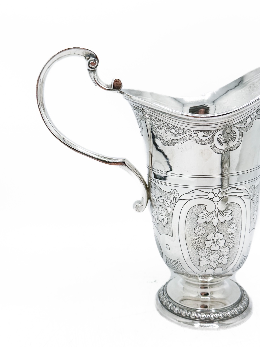 Hénin & Cie – Grande aiguière casque en argent massif 950 millièmes, décor Régence Louis XIV  -photo-4