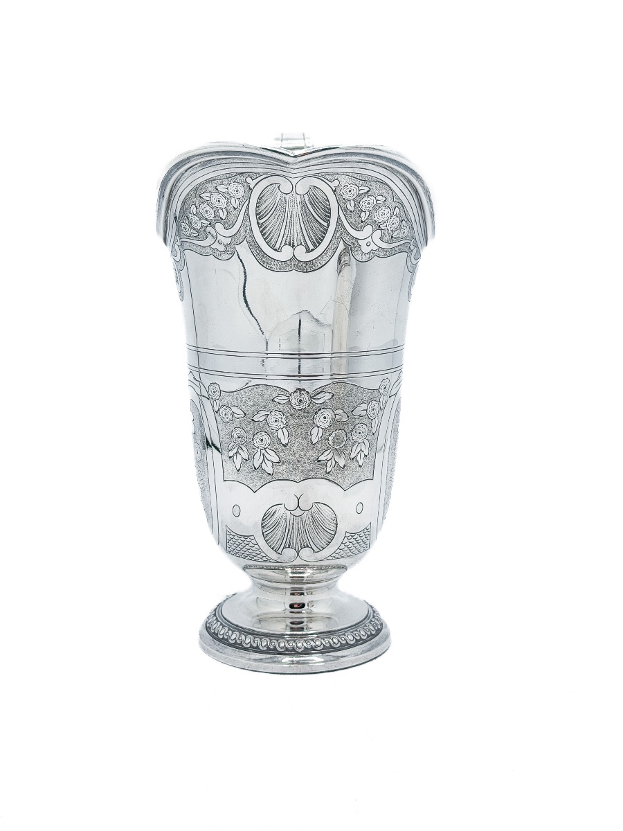 Hénin & Cie – Grande aiguière casque en argent massif 950 millièmes, décor Régence Louis XIV  -photo-7
