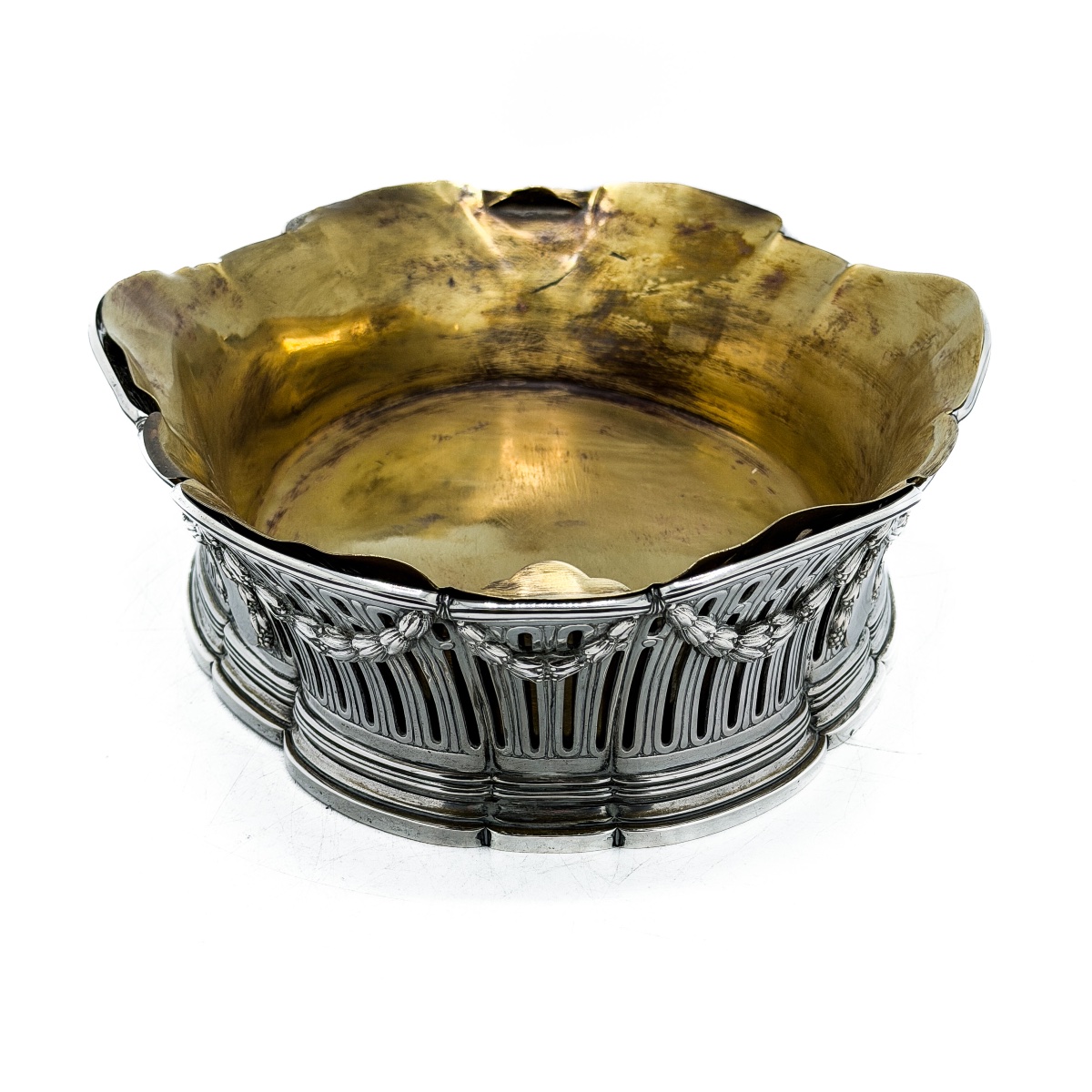 Wolfers, Late 19th Century – Large Tabletop Planter Made Of 800-th Solid Silver, -photo-2