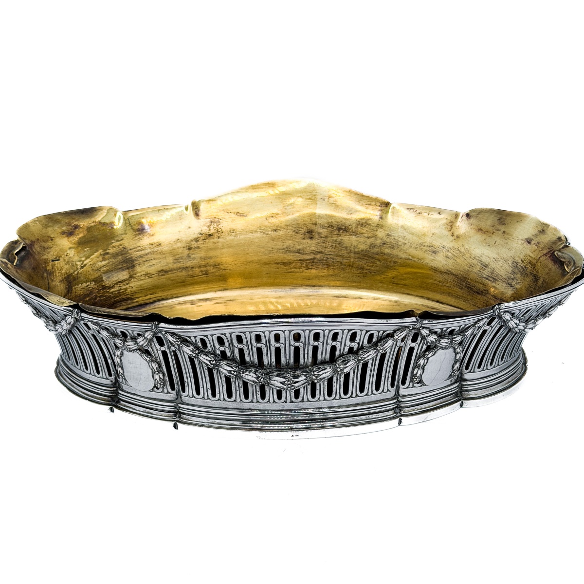 Wolfers, Late 19th Century – Large Tabletop Planter Made Of 800-th Solid Silver, -photo-4