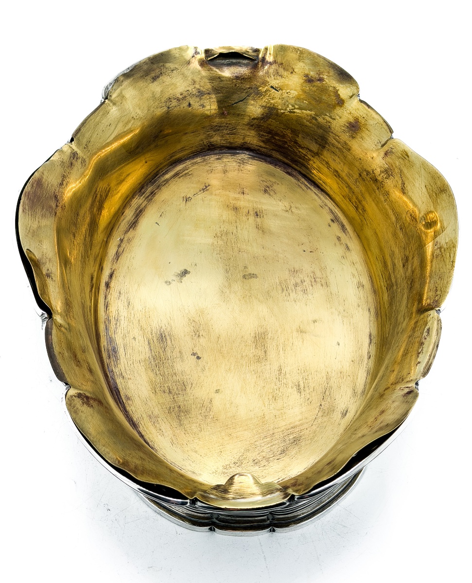 Wolfers, Late 19th Century – Large Tabletop Planter Made Of 800-th Solid Silver, -photo-4