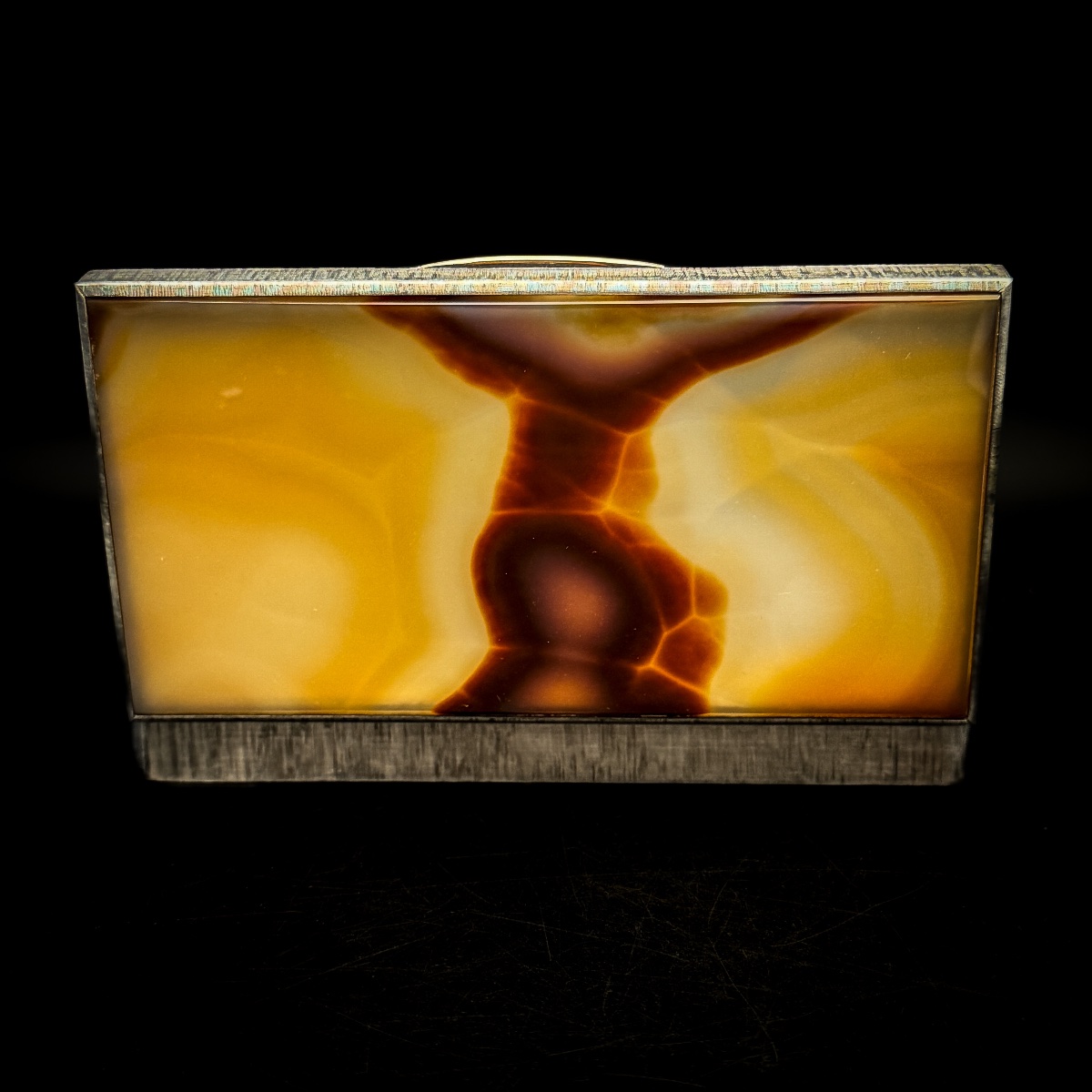 Buccellati Mario – Coffret en argent massif et agate, vers 1955-1965  -photo-3
