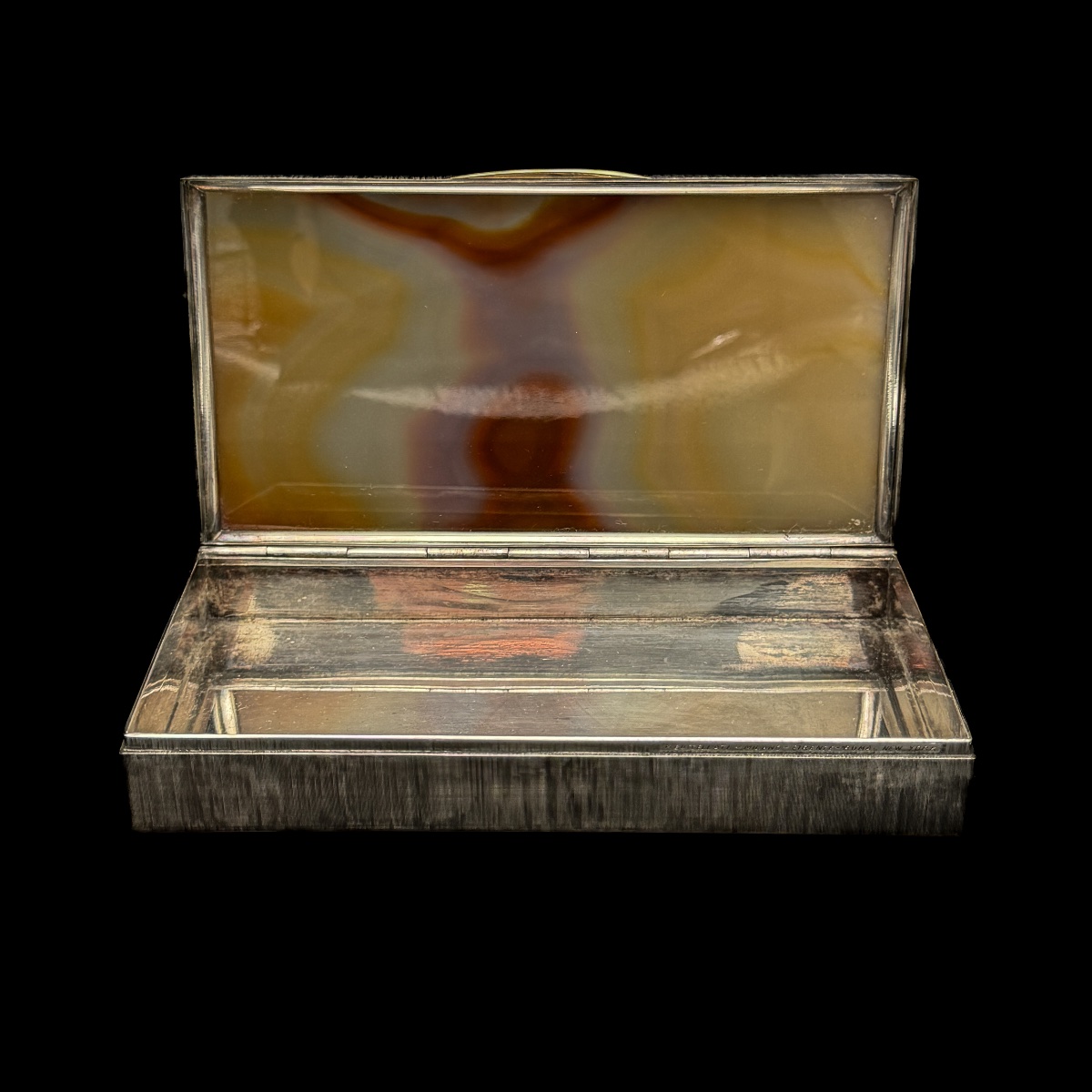 Buccellati Mario – Coffret en argent massif et agate, vers 1955-1965  -photo-4
