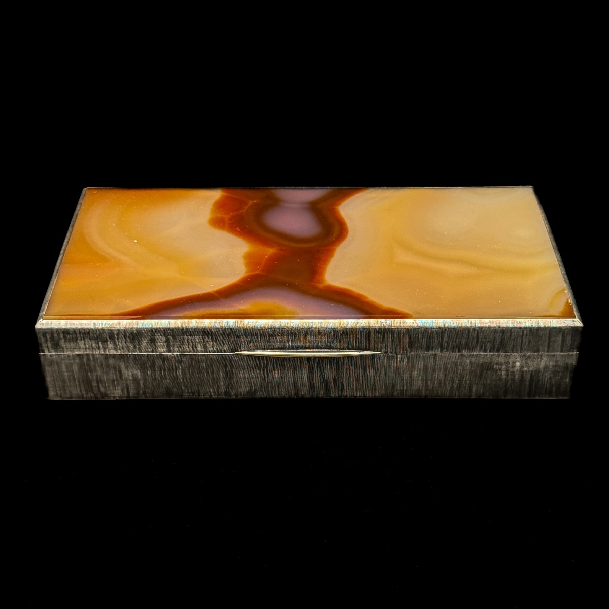 Buccellati Mario – Coffret en argent massif et agate, vers 1955-1965  -photo-2
