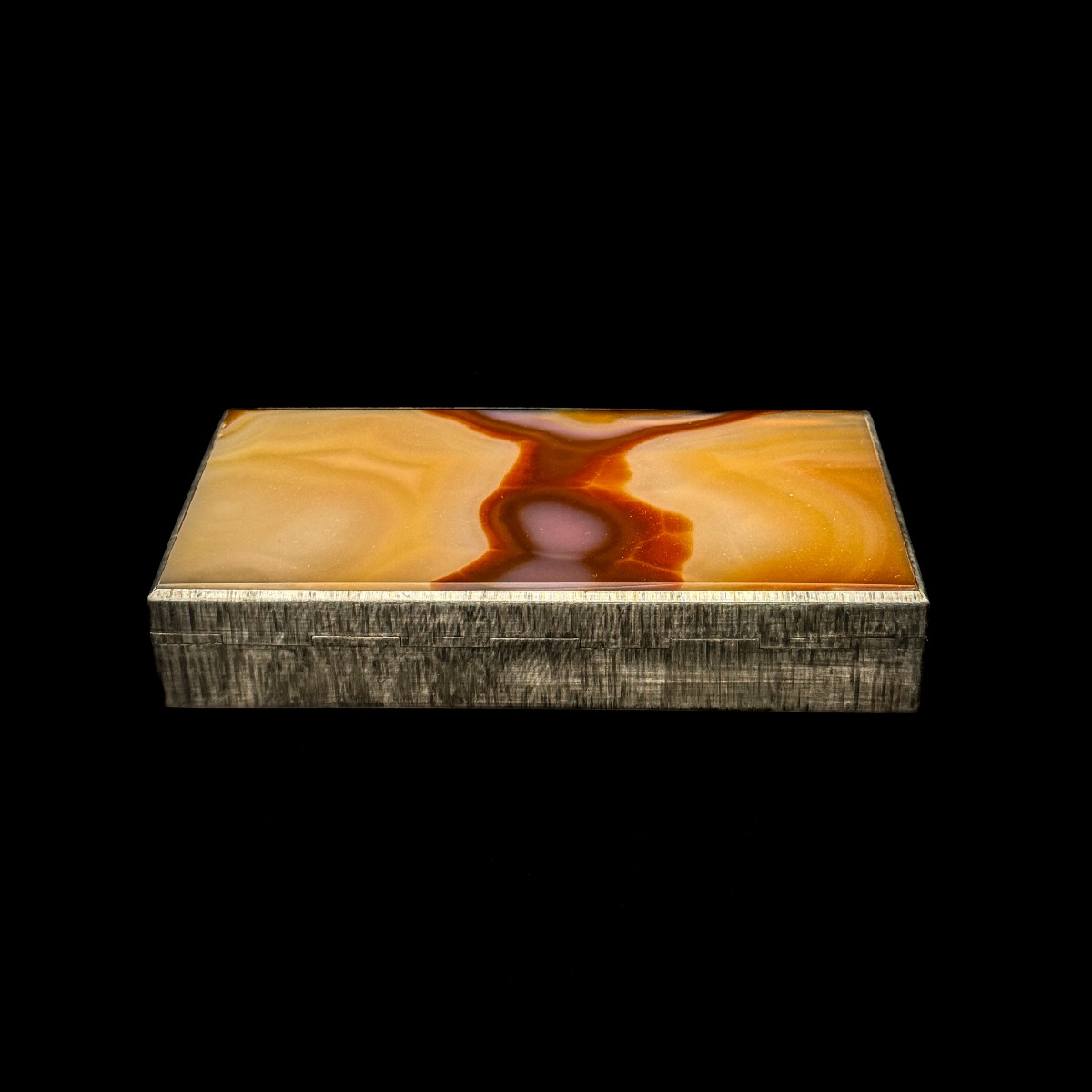 Buccellati Mario – Coffret en argent massif et agate, vers 1955-1965  