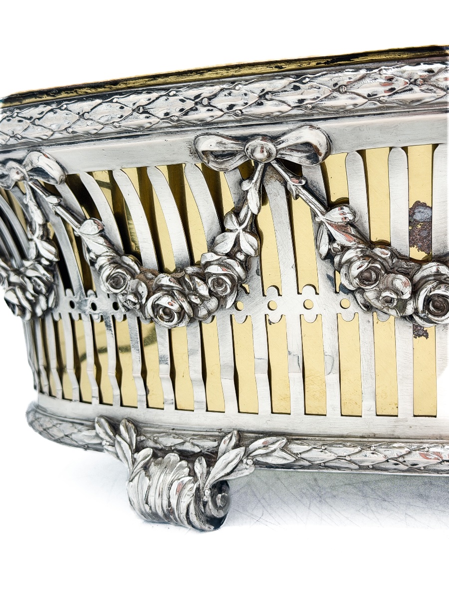 Important centre de table ou jardinière de style Louis XVI, réalisé en Allemagne fin XIXe-photo-6