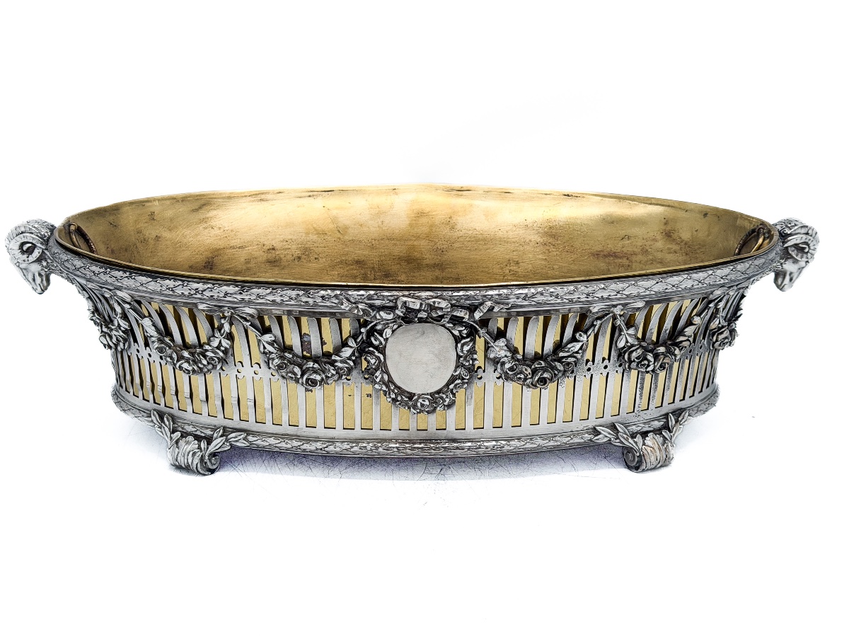 Important centre de table ou jardinière de style Louis XVI, réalisé en Allemagne fin XIXe
