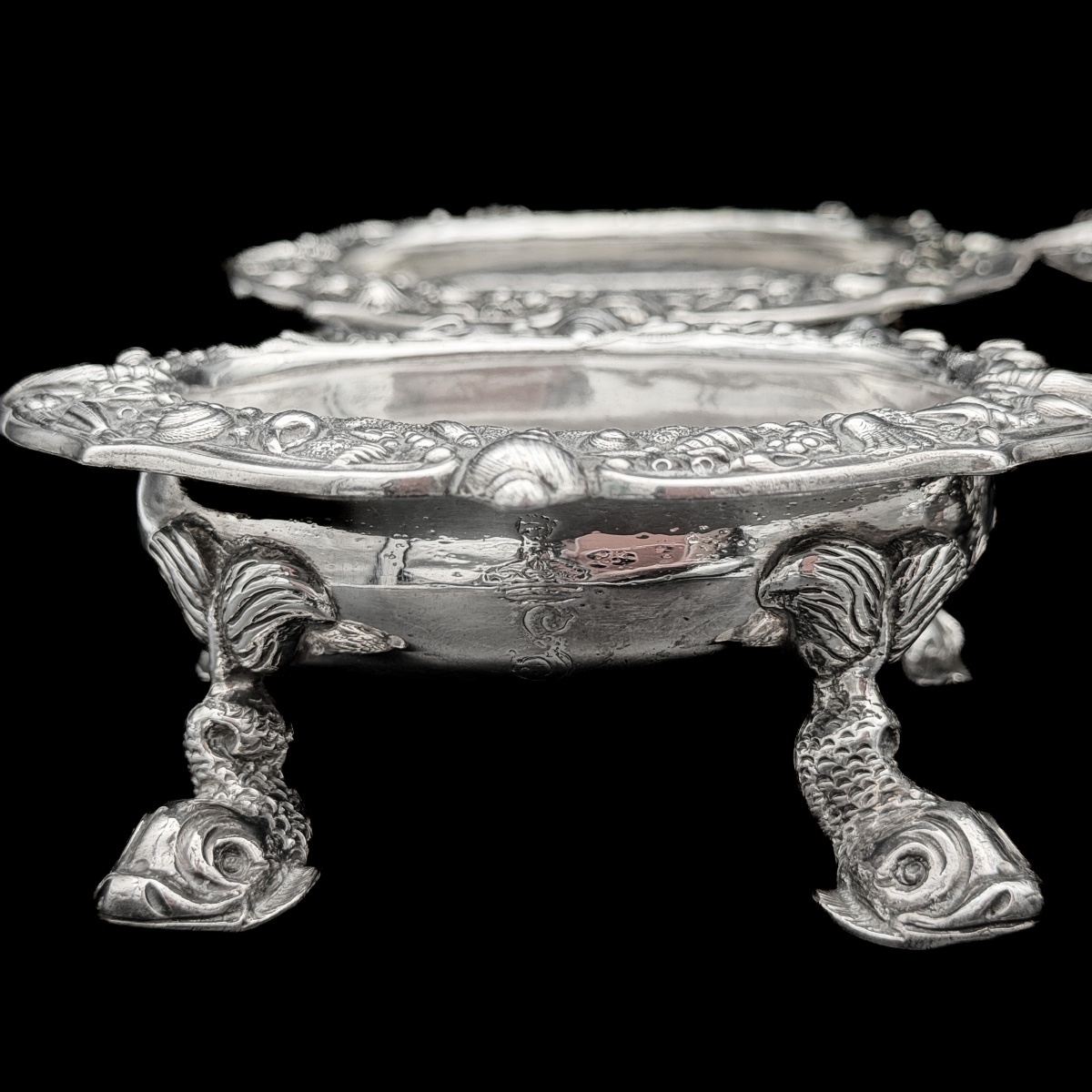 Thomas Holland II – Exceptionnelle suite de quatre grands salerons en argent massif – Londres, -photo-4