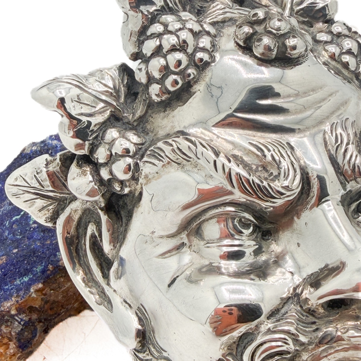 Bacchus-head Incense Burner In Cast Silver – Belgium, Late 19th – Early 20th Century  -photo-4