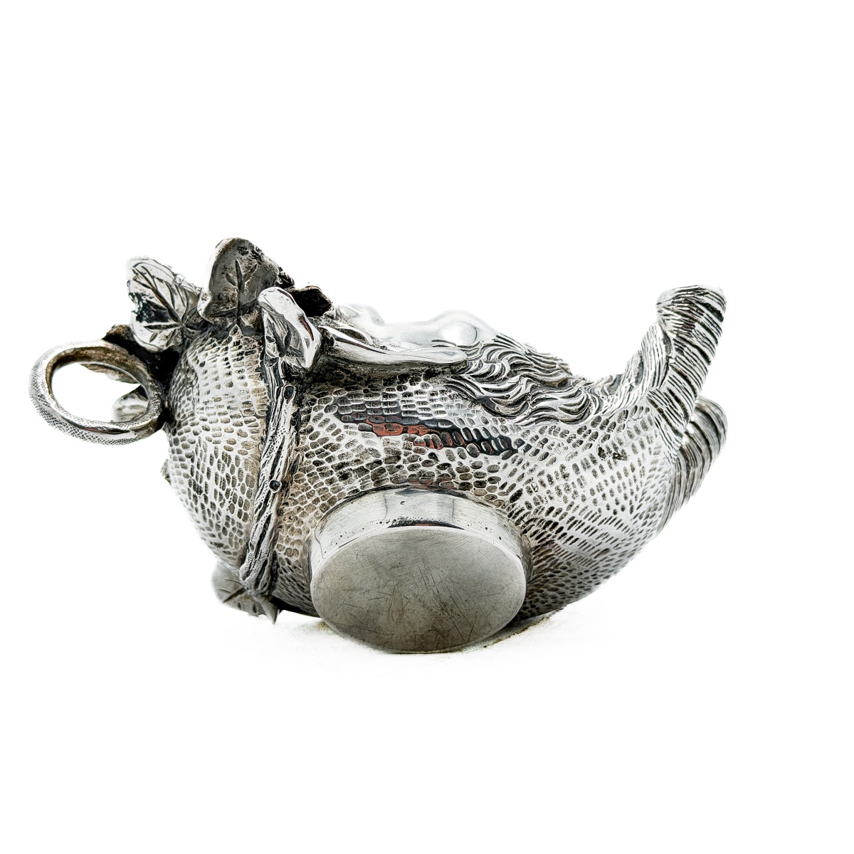 Bacchus-head Incense Burner In Cast Silver – Belgium, Late 19th – Early 20th Century  -photo-2