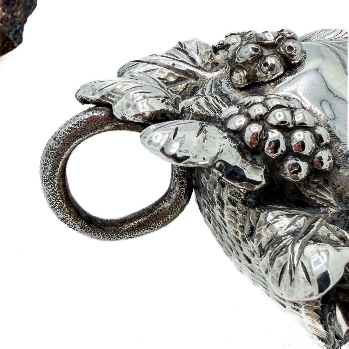 Bacchus-head Incense Burner In Cast Silver – Belgium, Late 19th – Early 20th Century  -photo-3