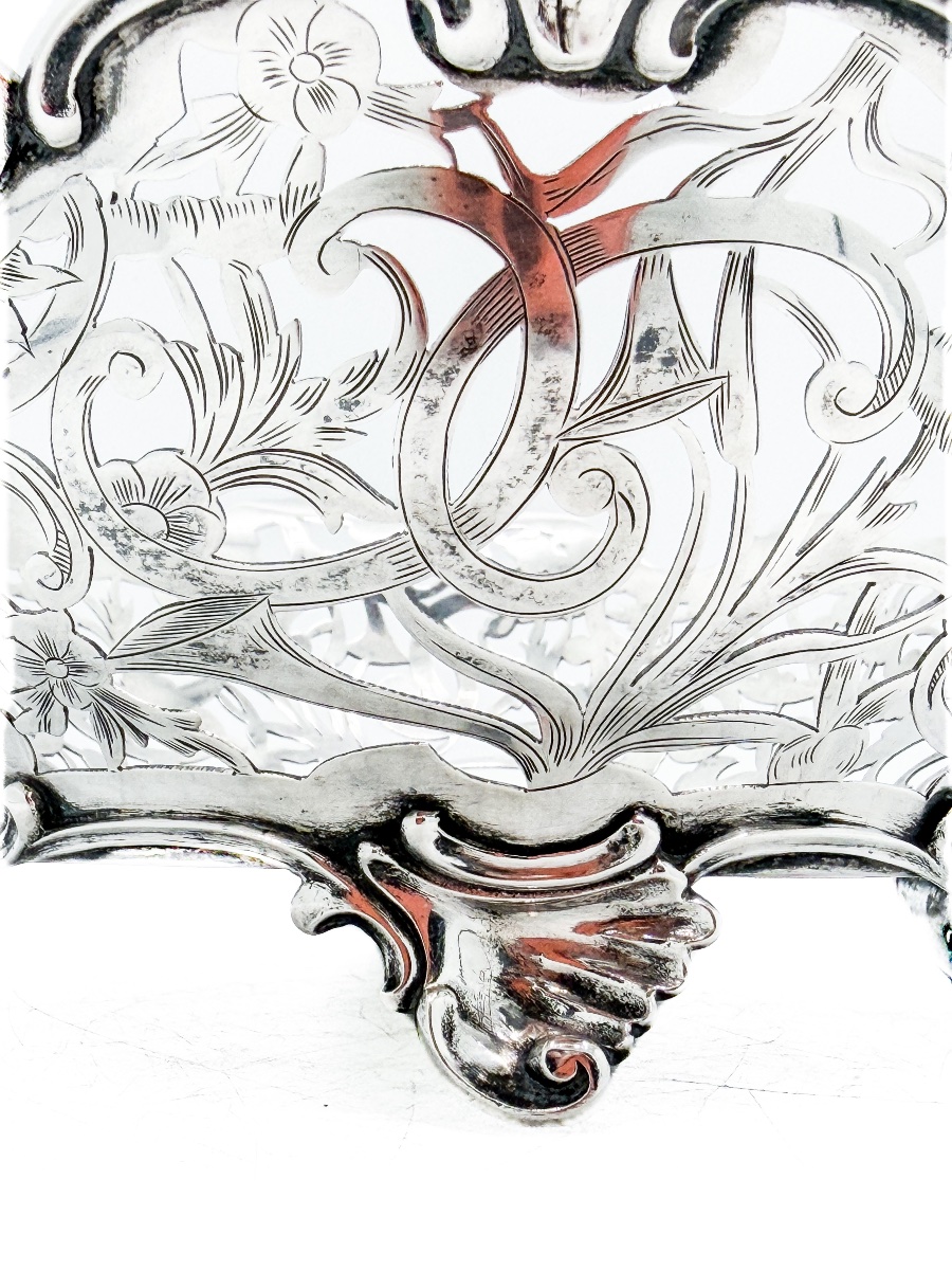 J.m. Van Kempen & Zonen – Openwork Silver Basket In The Art Nouveau Style, Netherlands, 1916  -photo-1