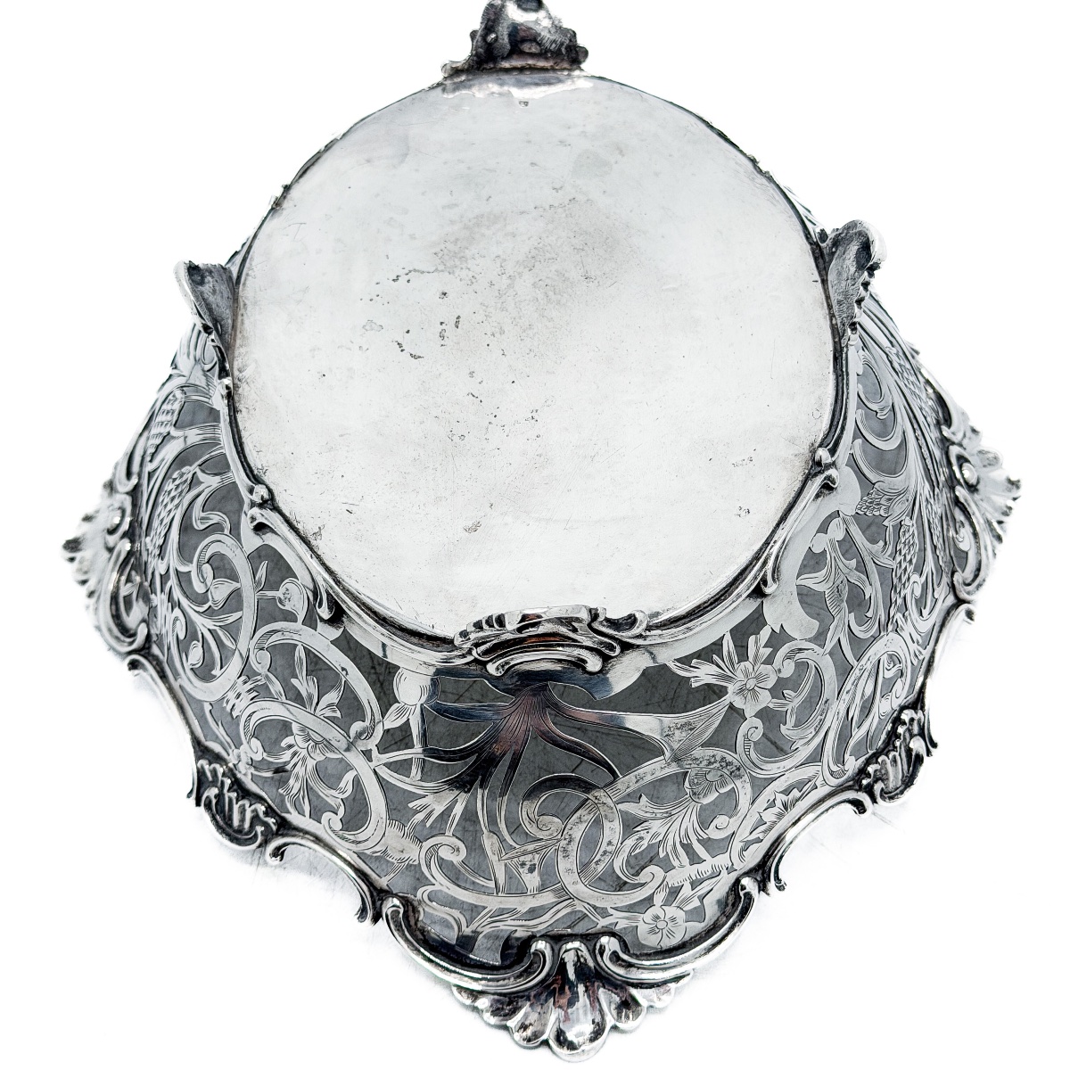 J.m. Van Kempen & Zonen – Openwork Silver Basket In The Art Nouveau Style, Netherlands, 1916  -photo-4