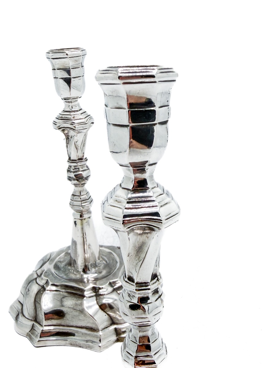 Copenhagen, 1755 – Pair Of Silver Candlesticks  Pair Of Silver Candlesticks-photo-1