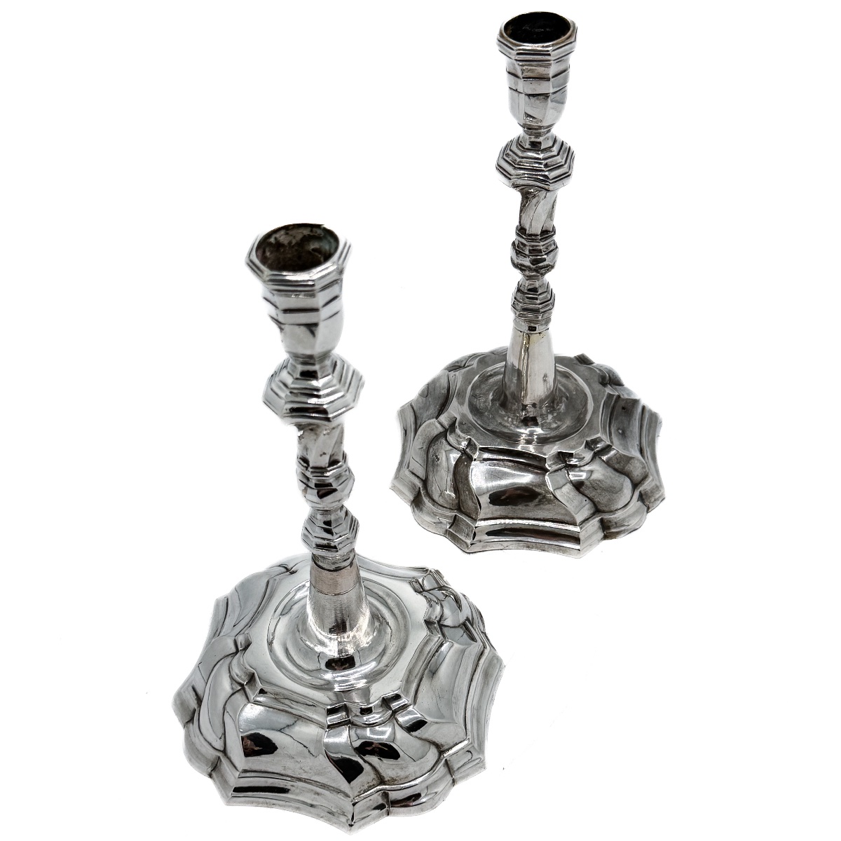 Copenhagen, 1755 – Pair Of Silver Candlesticks  Pair Of Silver Candlesticks-photo-3