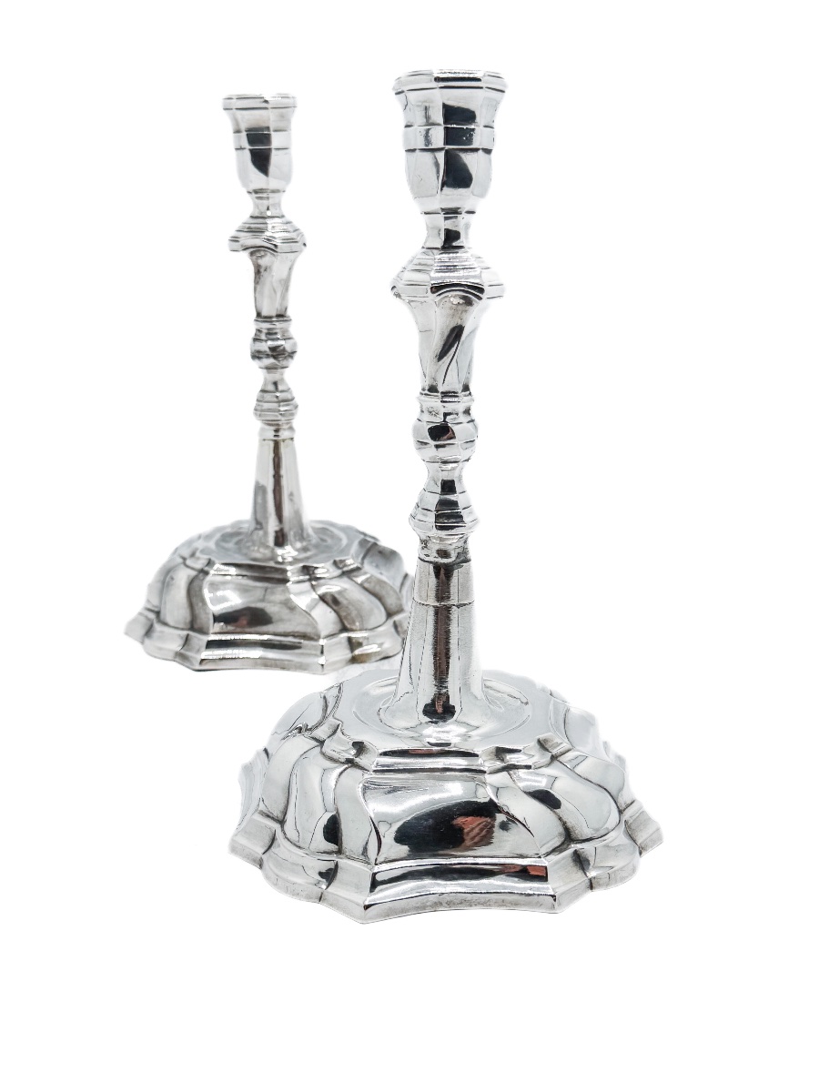 Copenhagen, 1755 – Pair Of Silver Candlesticks  Pair Of Silver Candlesticks-photo-6