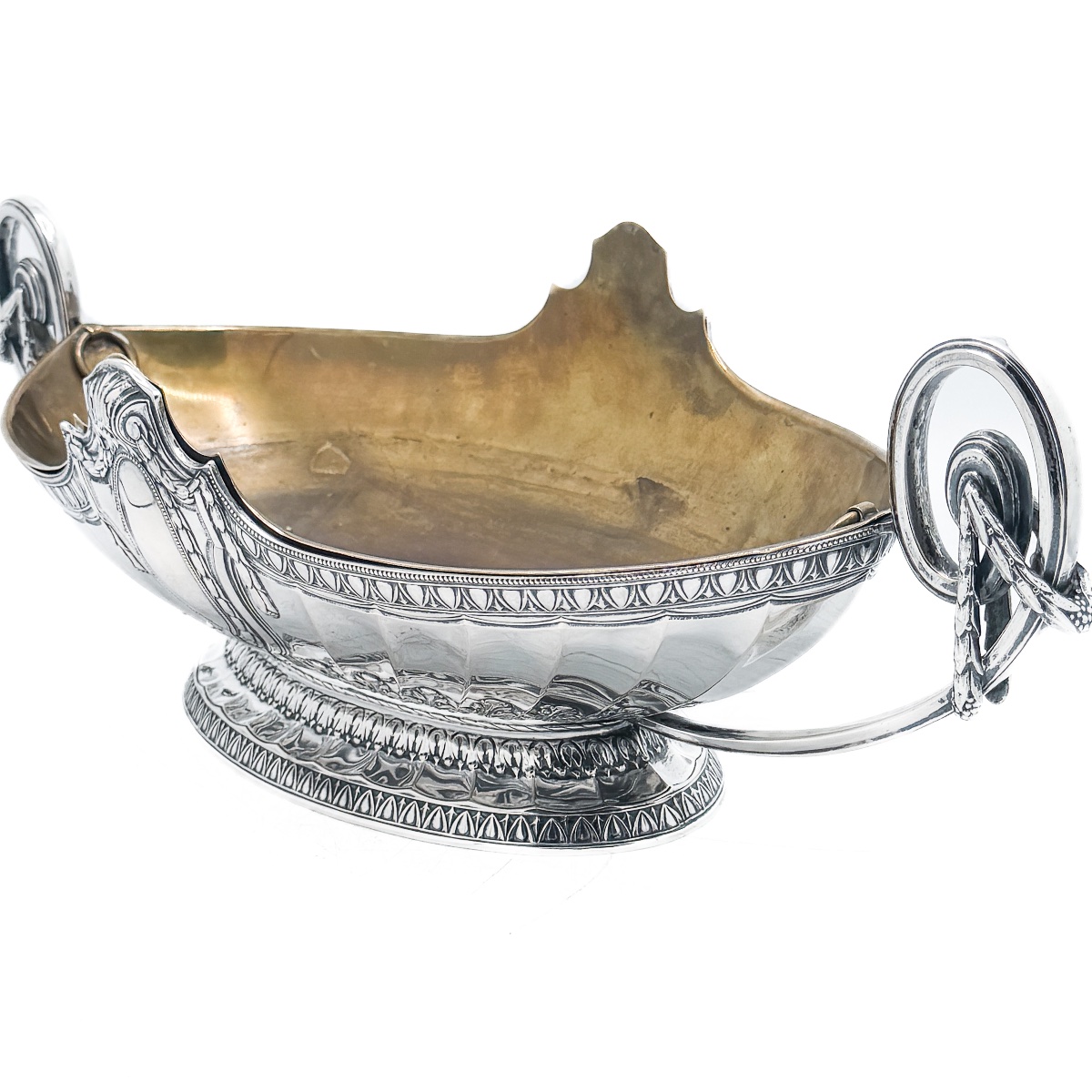 German 800-thousandths Silver Planter In The Neoclassical Style – Napoleon III Period  -photo-2