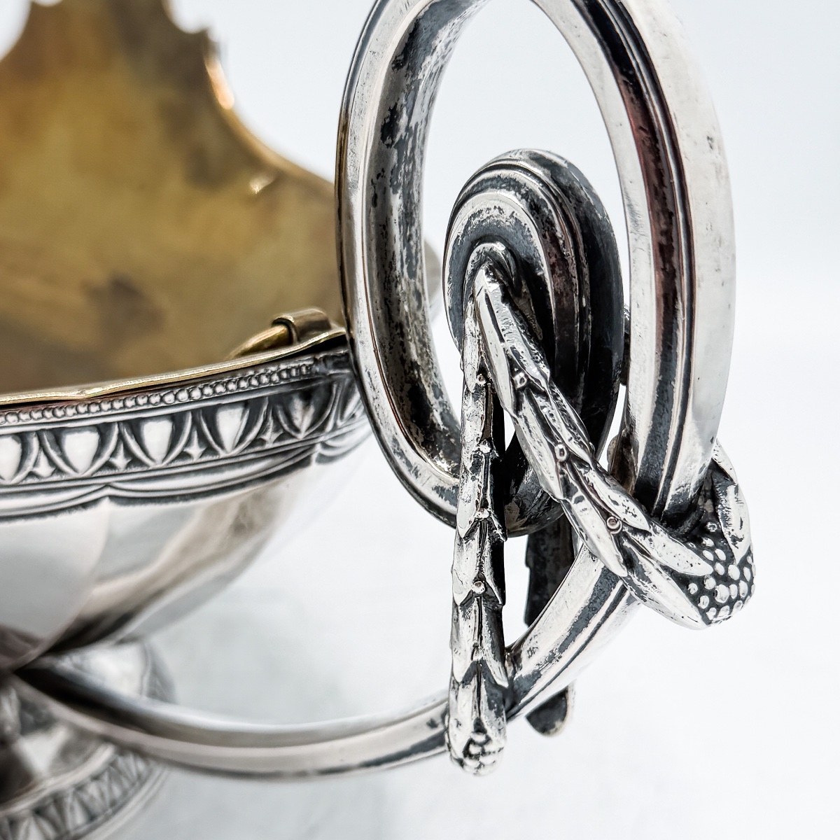 German 800-thousandths Silver Planter In The Neoclassical Style – Napoleon III Period  -photo-3