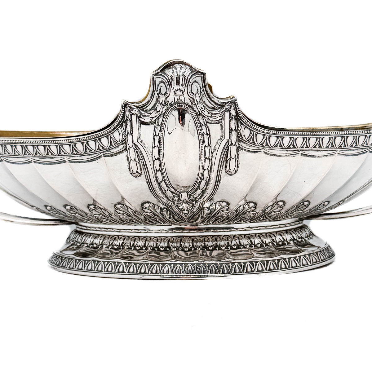 German 800-thousandths Silver Planter In The Neoclassical Style – Napoleon III Period  -photo-2