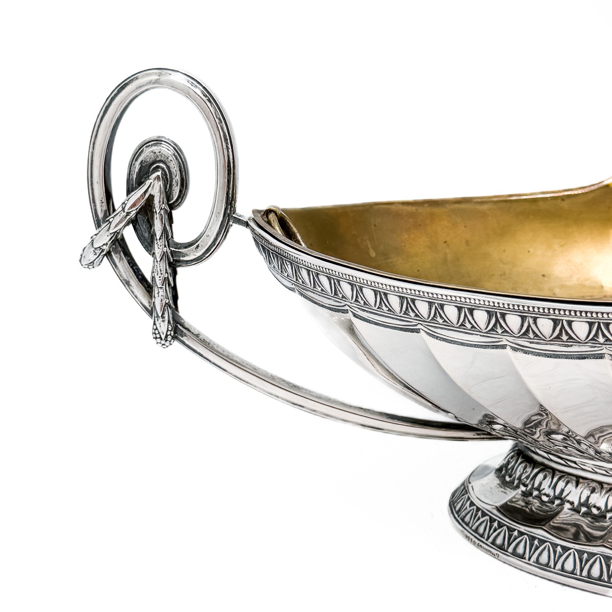 German 800-thousandths Silver Planter In The Neoclassical Style – Napoleon III Period  -photo-7