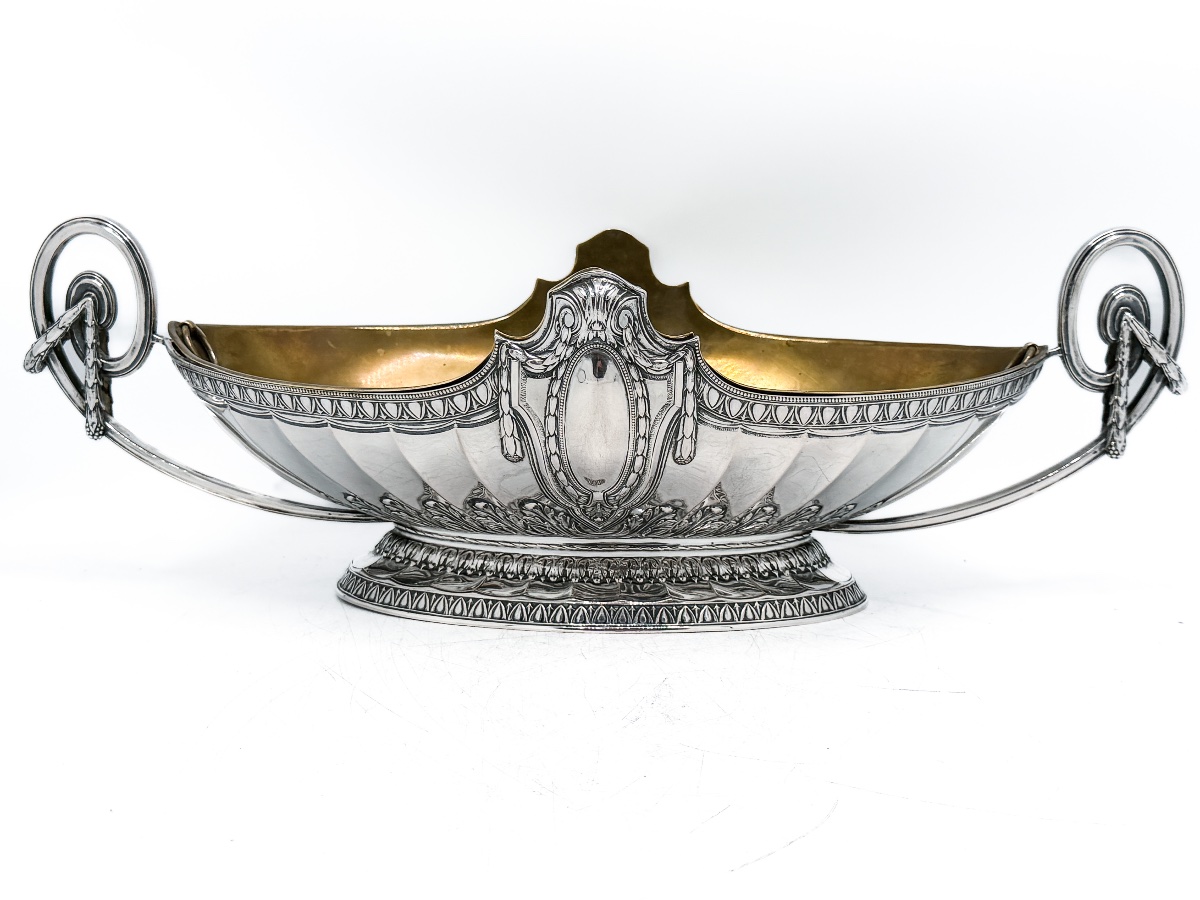 German 800-thousandths Silver Planter In The Neoclassical Style – Napoleon III Period  