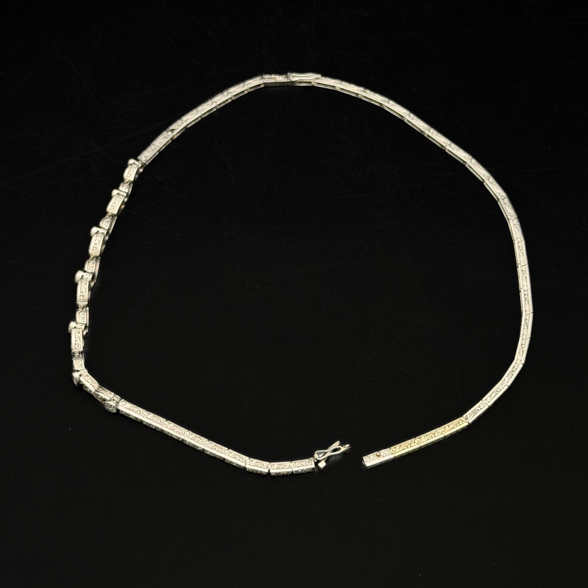 Parure transformable Belle Époque en platine et diamants – Bracelet, collier et diadème –-photo-2