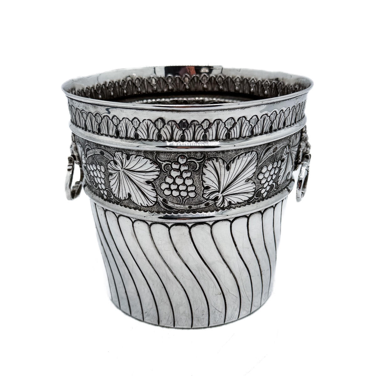 830-thousandths Silver Champagne Bucket – Belgium, Circa 1910  -photo-2