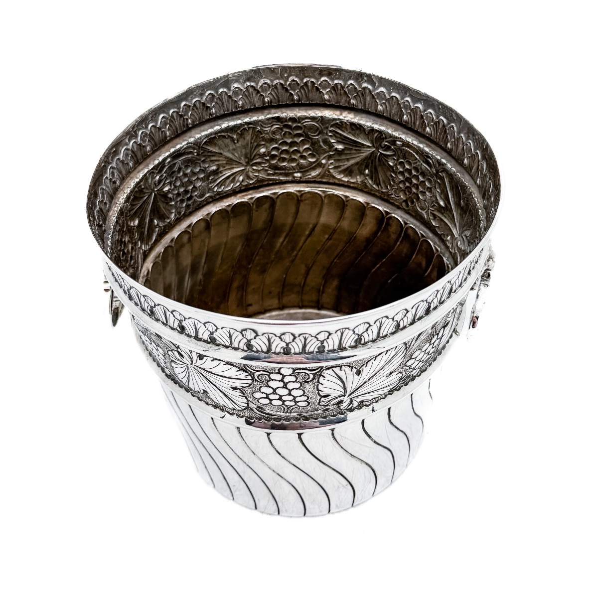 830-thousandths Silver Champagne Bucket – Belgium, Circa 1910  -photo-3