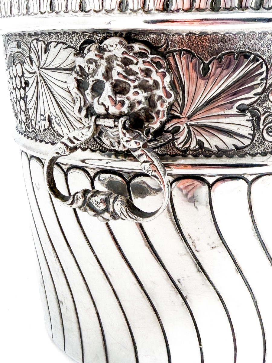 830-thousandths Silver Champagne Bucket – Belgium, Circa 1910  -photo-3