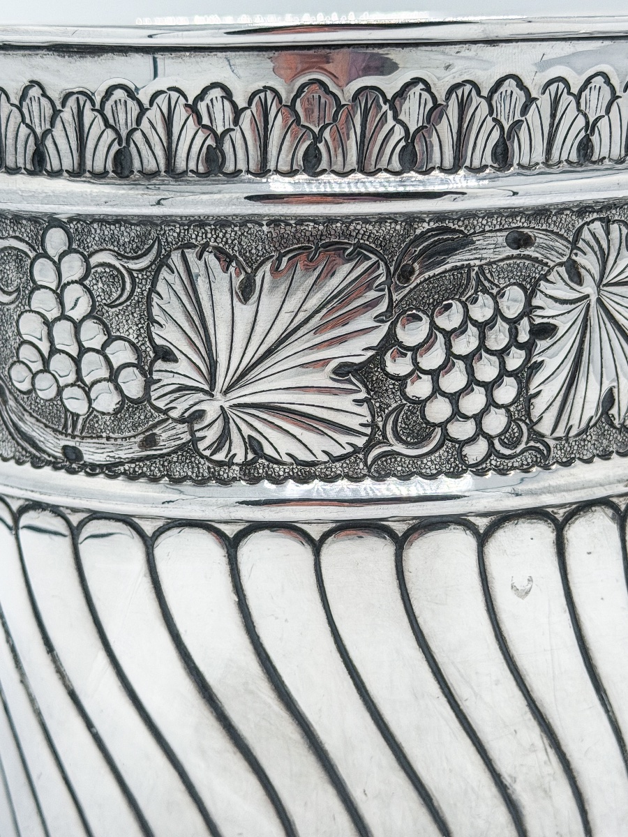 830-thousandths Silver Champagne Bucket – Belgium, Circa 1910  -photo-4