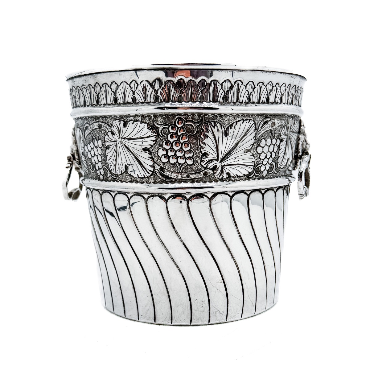 830-thousandths Silver Champagne Bucket – Belgium, Circa 1910  