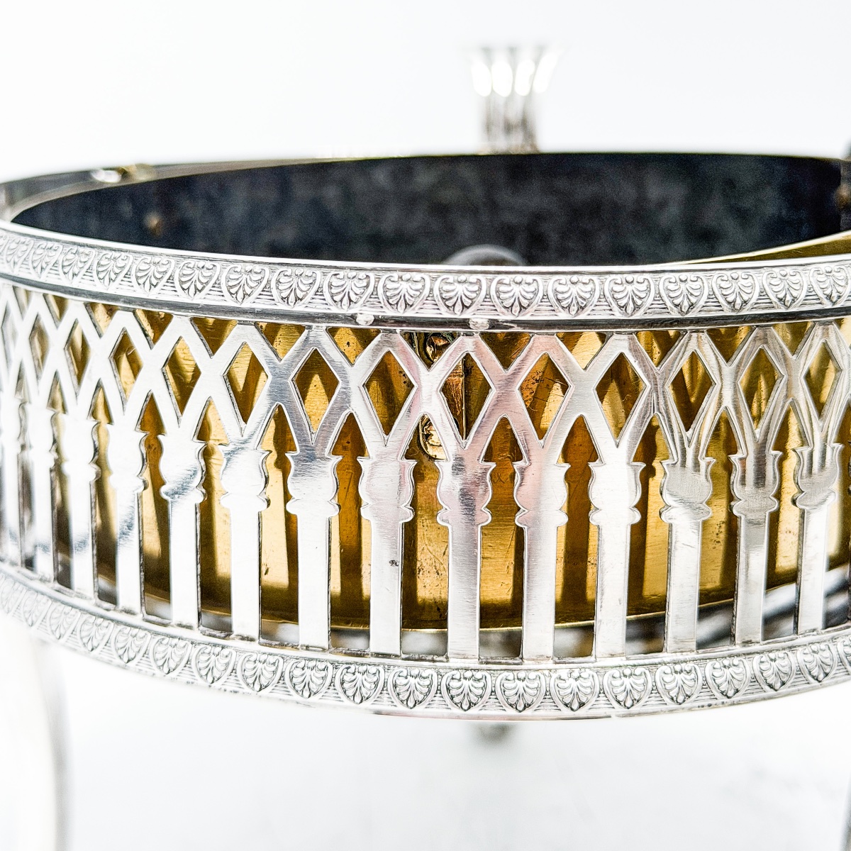 Bruges – Paire de réchauds en argent massif, poinçon au coq, second titre, 1798-1809 – -photo-4