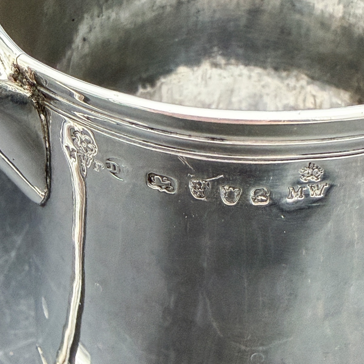 Solid Silver Beer Mug – Chester, Circa 1790 – 18th Century  -photo-1